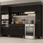 Armario-de-Cozinha-Completa-c-Balcao-Atlanta-Prime-Carraro-Preto-Fosco