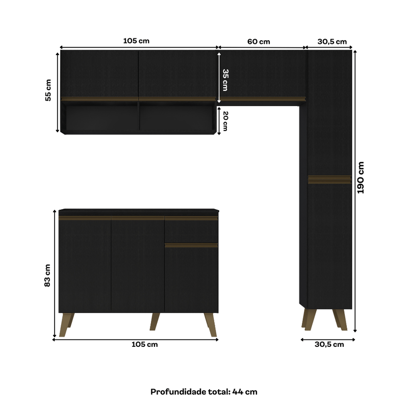 Armario-de-Cozinha-Completa-c-Balcao-Atlanta-Slim-Carraro-Preto-Touch-04