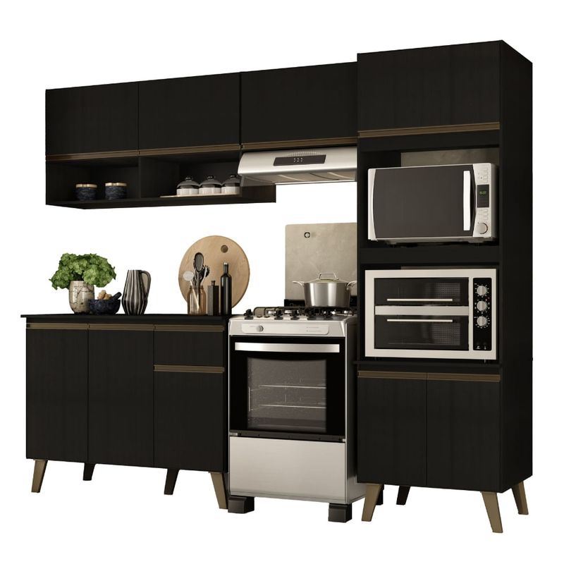 Armario-de-Cozinha-Completa-c-Balcao-Atlanta-Essence-Carraro-Preto-Fosco-01ML