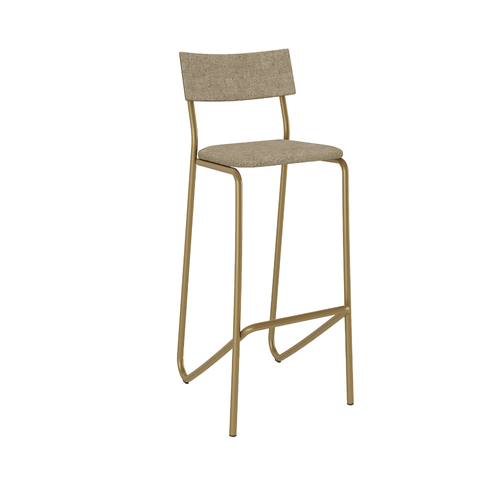 Banqueta Alta Cozinha Balcão 1747 Carraro Bamboo Dourado