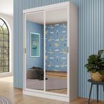 Guarda Roupa Infantil 2 Portas 2 Gav Espelho Branco Carraro Nero-1769014688898