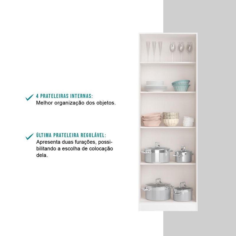 Paneleiro 2 Portas Branco 626 Carraro-1769186037460