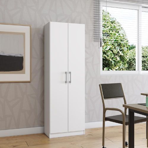 Armário Escritório 2 Portas Branco Carraro