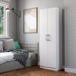 Armário Solteiro 2 Portas Branco Carraro-1769187228665