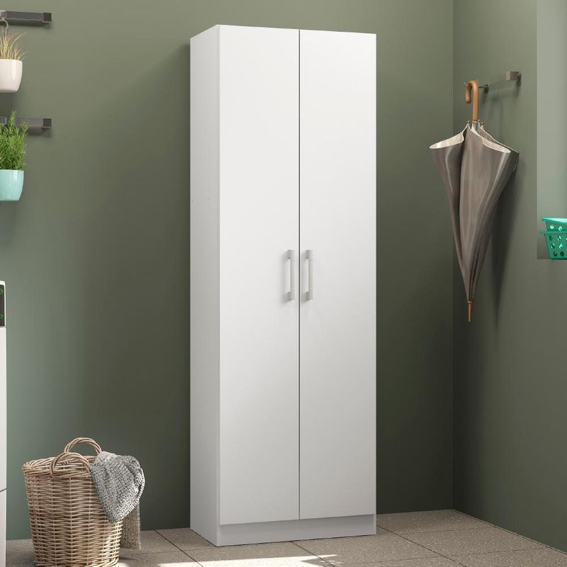 Armário Utilitário Multiuso 2 Portas Branco Carraro-1769188160785