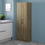 Armário Utilitário Paneleiro 2 Portas Noce Carraro-1769189007699