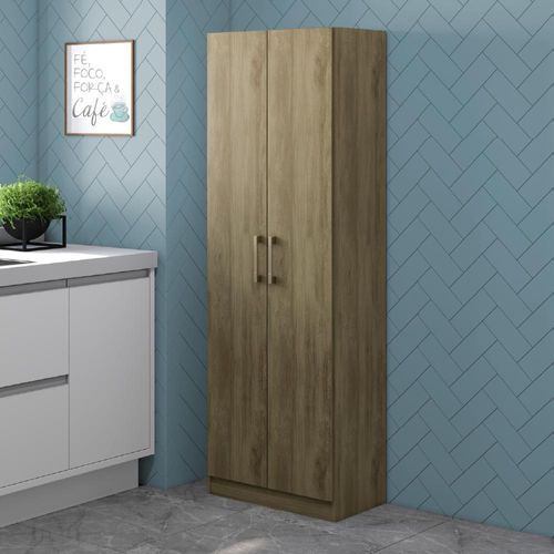 Armário Utilitário Paneleiro 2 Portas Noce Carraro