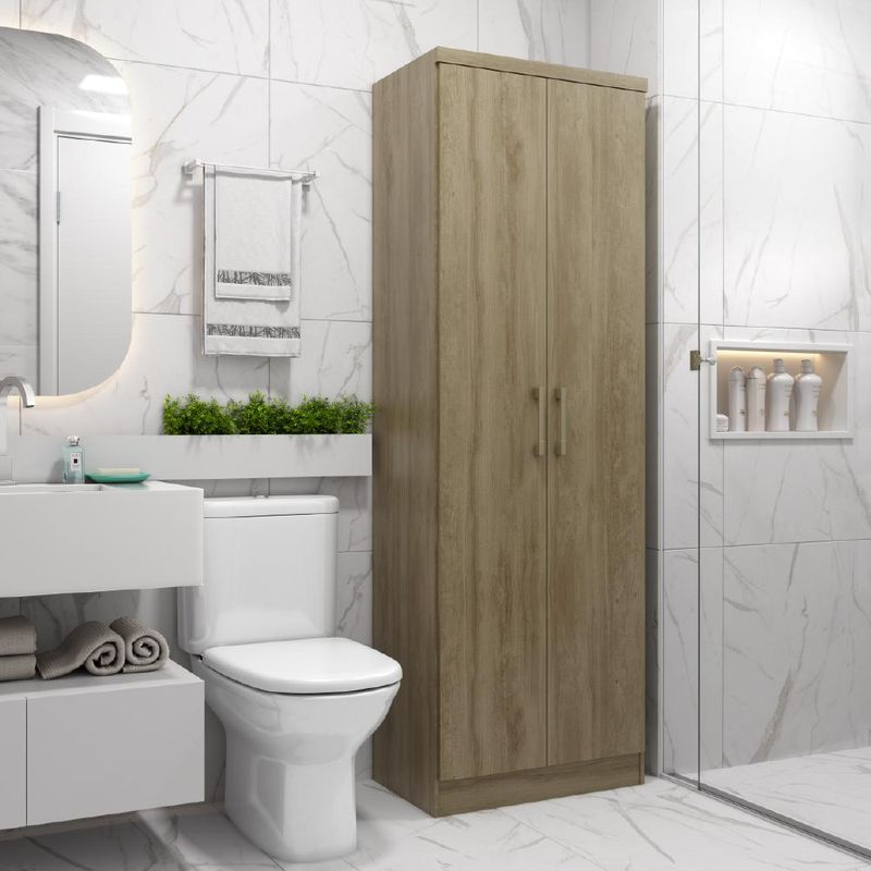 Armário Banheiro 2 Portas Noce-1769193627455